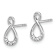 Rhodium Over 14k White Gold Diamond Twisted Stud Earrings