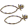 Gold Tone Champagne AB Crystal Earring