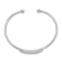Rhodium Over Sterling Silver Polished ID Children's Cuff Bangle