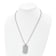 Tungsten Polished Dog Tag Pendant with 22 Inch Ball Chain