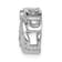 Rhodium Over 14k White Gold Diamond Lotus Flower Chain Slide Pendant