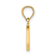 14k Yellow Gold Polished Block Letter W Initial Pendant