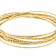 Diamond-Cut Multi-Row Bangle In 18K Gold Over Bronze