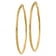 14k Yellow Gold 2 9/16" Knife Edge Diamond-cut Hoop Earrings