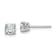 Rhodium Over 14K White Gold 3/4ct. 4.5mm Cushion G H I True Light
Moissanite Earrings