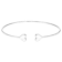Sterling Silver Heart Open Cuff Bracelet - One Size Fits All