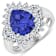 3.86ctw Violet Tanzanite and Diamond 14K White Gold Halo Ring