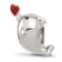 Sterling Silver Enamel Dolphin Blowing Heart Bead