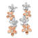 14k Two-tone Gold Diamond Dangle Earrings