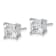 Rhodium Over 14K White Gold 3ct. 6.5mm Princess D E F Pure Light
Moissanite Earrings