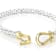 Two Tone Wheat Link Bracelet In Sterling Silver With Buckle Closure In
18K Gold Over Sterling Silver