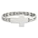 Stainless Steel Polished Cross Bracelet