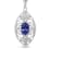 Oval Tanzanite and Cubic Zirconia Rhodium Over Sterling Silver Pendant
with chain, 0.86ctw