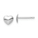 Rhodium Over 14k White Gold Children's Polished Heart Stud Earrings