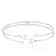 7.5-8mm and 2mm White Cultured Freshwater Pearl Silver  Bracelet