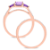 Rose de France, Amethyst Africa and Diamond 10K Rose Gold Ring 1.28ctw
