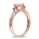 Morganite, Pink Tournaline and Diamond 10K Rose Gold Ring 1.09ctw