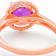 6x4mm Oval Amethyst 18K Rose Gold Over Sterling Silver Ring, 0.50ctw