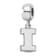 Sterling Silver Rhodium-plated LogoArt University of Illinois Small
Dangle Bead
