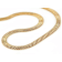 Woven Bead Necklace And Bracelet Set In 18K Gold Over Bronze