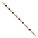 14k Yellow Gold and Rhodium Over 14k Yellow Gold Diamond and Sapphire Bracelet