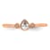 14K Rose Gold Petite Pear Diamond Ring 0.13ctw