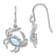 Rhodium Over Sterling Silver Larimar Crab Dangle Shepherd Hook Earrings