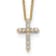 14K Yellow Gold Lab Grown Diamond VS/SI GH, Cross Pendant Necklace