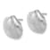 Rhodium Over 14k White Gold Textured Clam Shell Stud Earrings