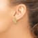 14k Yellow Gold Textured Double Plumeria Flower Dangle Earrings