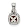 Rhodium Over Sterling Silver with 14k Accent Garnet Pendant