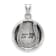 Rhodium Over Sterling Silver MLB LogoArt New York Yankees Enameled Pendant
