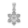 Rhodium Over 14K White Gold Snowflake Pendant