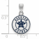 Rhodium Over Sterling Silver MLB LogoArt Houston Astros Enamel Pendant