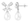 4.5-8.5mm White Cultured Freshwater Pearl and Cubic Zirconia Rhodium
Over Sterling Silver Earrings