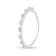 Rhodium Over Sterling Silver Lab Grown Diamond Stackable Half Eternity
Band Ring VS G-H