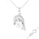 10-11mm Button White Cultured Freshwater Pearl and CZ Rhodium Over
Sterling Silver Pendant