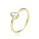 Pear Shape White Topaz 14K Yellow Gold Over Sterling Silver Solitaire
Ring, 0.35ct