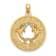14k Yellow Gold Textured Bahamas Dolphin Pendant