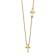 14K Yellow Gold Sideways Cross and Cross Pendant Necklace