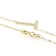 Sideways Initial T Necklace In Solid 14K Yellow Gold 18 Inch