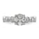Rhodium Over 14K White Gold Lab Grown Diamond VS/SI GH, Cluster Ring 0.782ctw