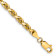 14k Yellow Gold Solid 4mm Diamond-Cut Quadruple Rope 20 Inch Chain