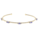 Tanzanite And White Zircon Cuff Bracelet In 18K Gold Over Sterling
Silver 1.10ctw