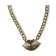 Gold Tone AB Glitter with Clear Crystal Lip Pendant Necklace