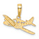 14k Yellow Gold Textured Cessna Plane Pendant
