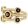 Smoky Quartz Multi-Row Ring In 18K Gold Over Sterling Silver 1.21ctw
