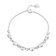 Green Lab Created Emerald and Lab Created White Sapphire Halo Rhodium
Over Sterling Silver Bracelet