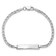 Rhodium Over 14k White Gold Semi-Solid Mariner Link ID Bracelet