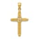 14k Yellow Gold Polished Braided Cross Pendant